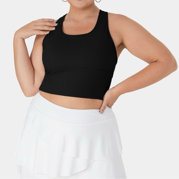 Softlyzero™ Plush U Neck Racerback Cut Out Plus Size Yoga Tank Top 3x - Picture 1 of 4